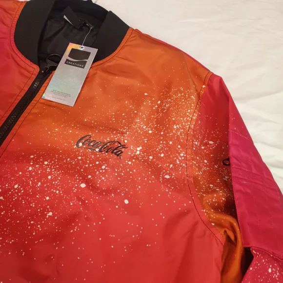 Coca-Cola Staple Men's Limited Edition Bomber Varsity Zip Up Colletion Jacket L - Picture 3 of 16